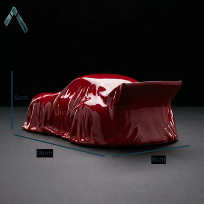 Ghost Porsche Sculpture | Gloss Cherry Red | Automotive Pop Culture Collectible