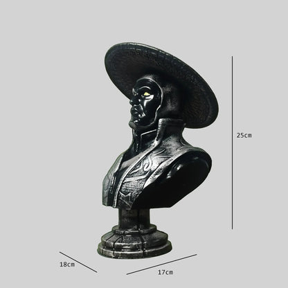 Raiden Bust Sculpture Mortal Kombat Thunder God Conical Hat | Archadia