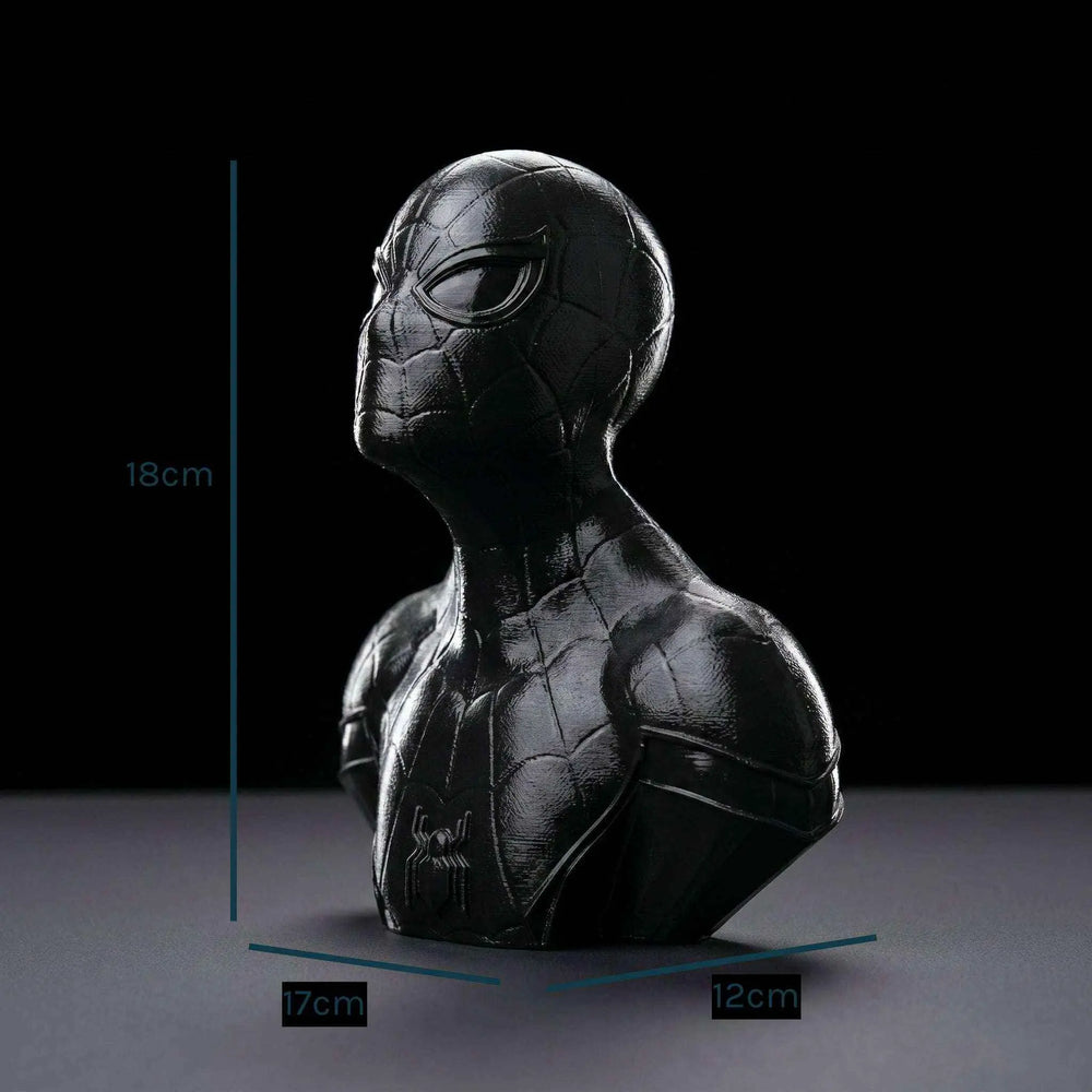 Spider-Man Black Suit Bust Sculpture Dark Web Noir Collectible | Archadia
