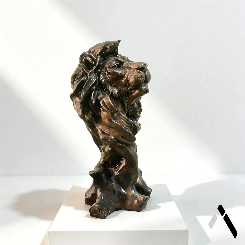 Lion King Bronze Sculpture | Dramatic Maned Statement Piece | Archadia