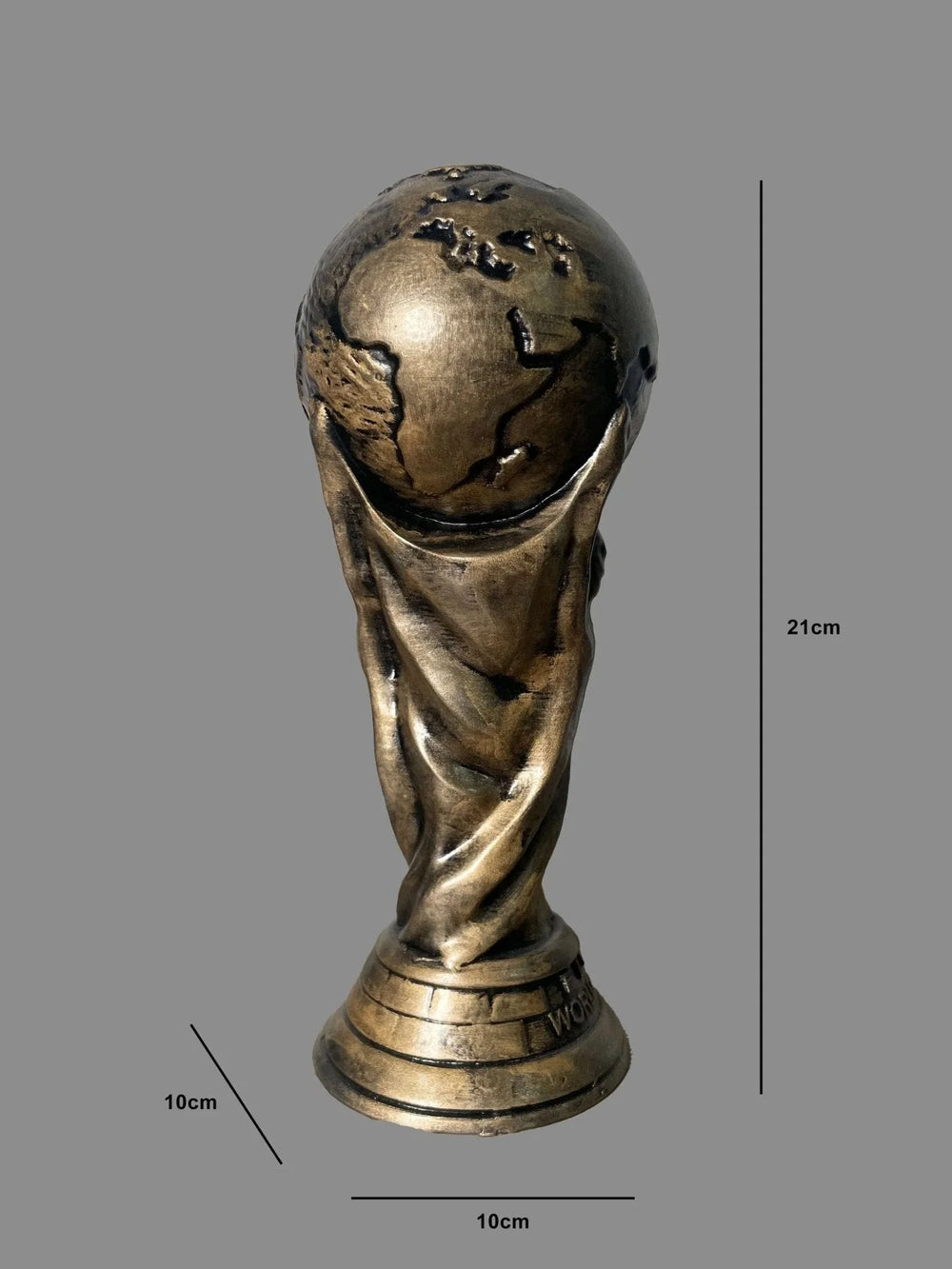 FIFA World Cup Trophy Scale Model | Antique Bronze | Football Collectible India