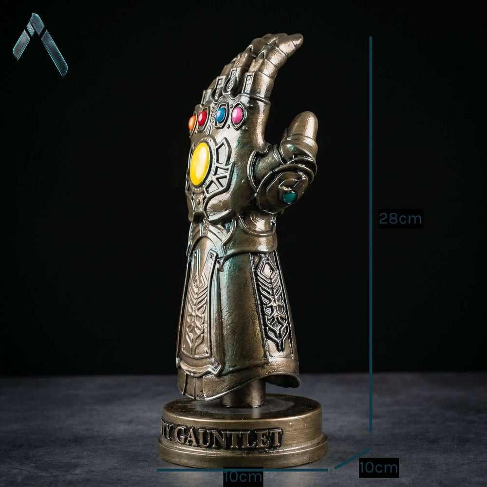 Thanos Infinity Gauntlet Sculpture Gold Bronze All Six Stones | Archadia
