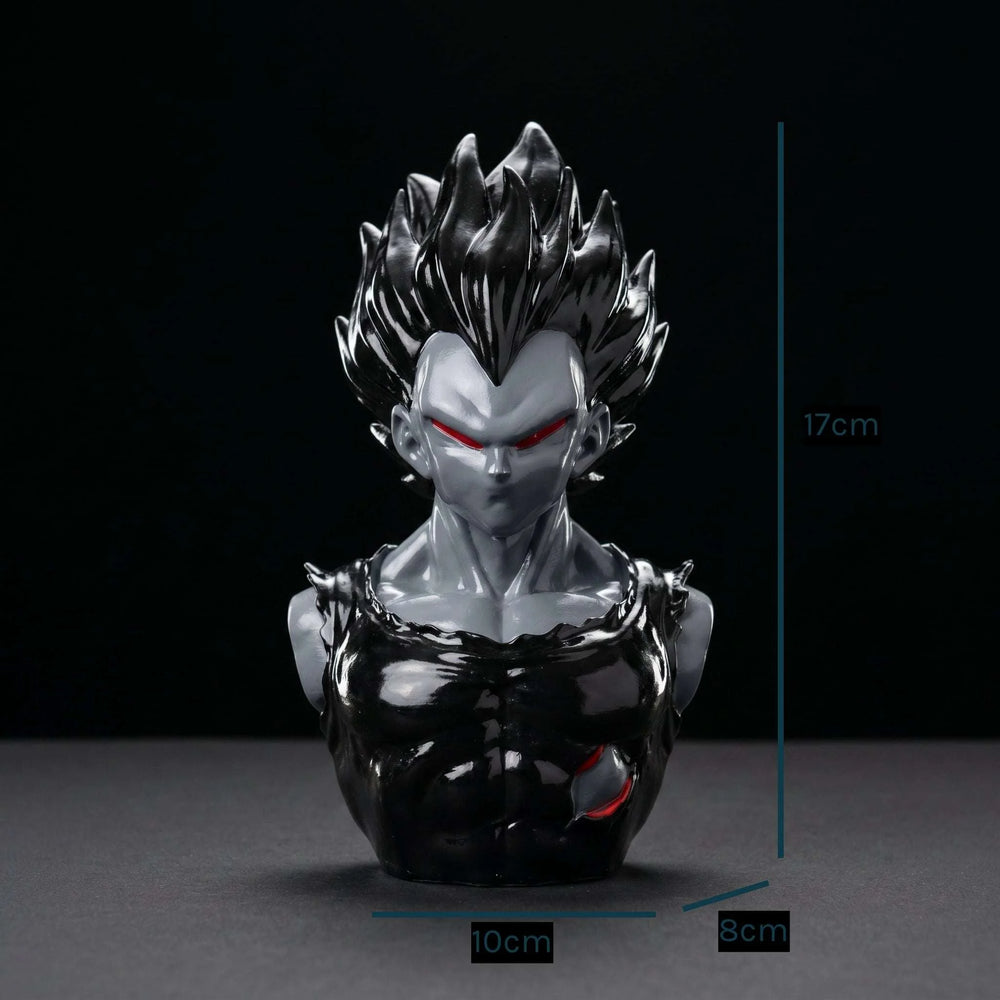 Vegeta Majin Bust Sculpture | Dark Silver Finish | DBZ Collectible India