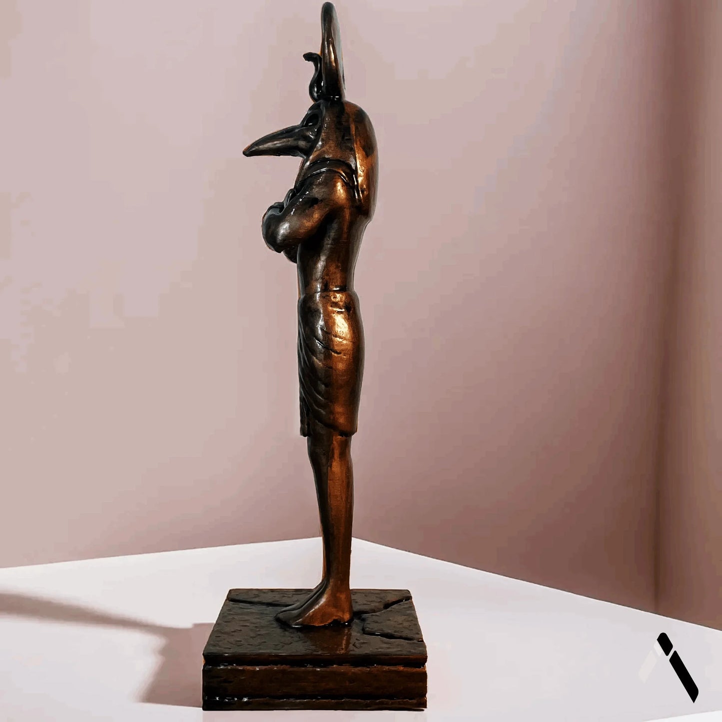 Khonshu Moon Knight Statue | Antique Bronze Egyptian God | Archadia