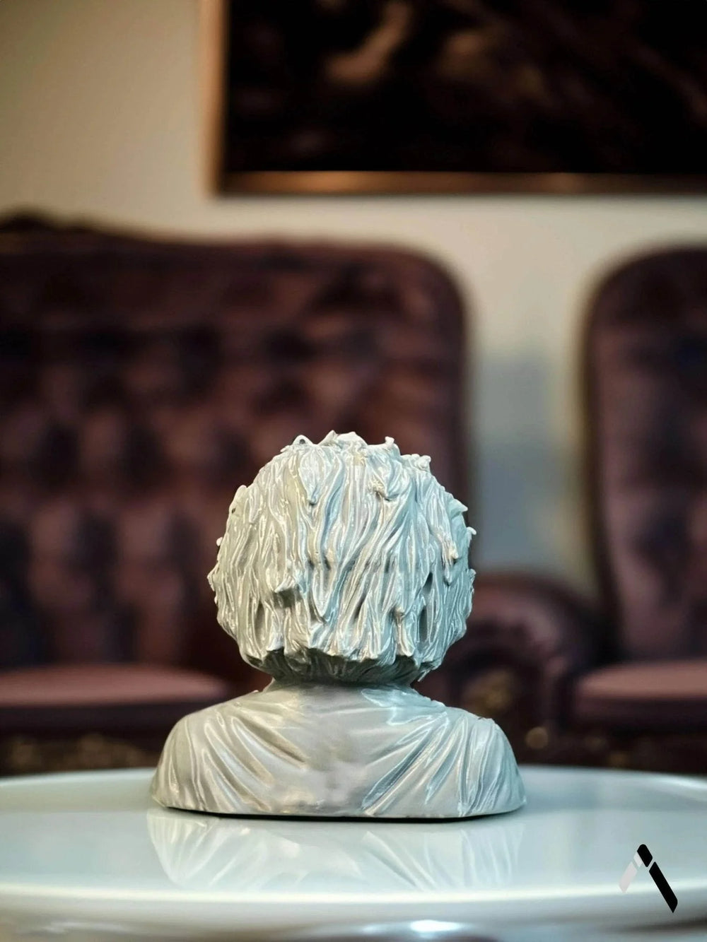 Einstein Bust Sculpture | Matte Ice Blue Finish | Pop Culture Collectible India