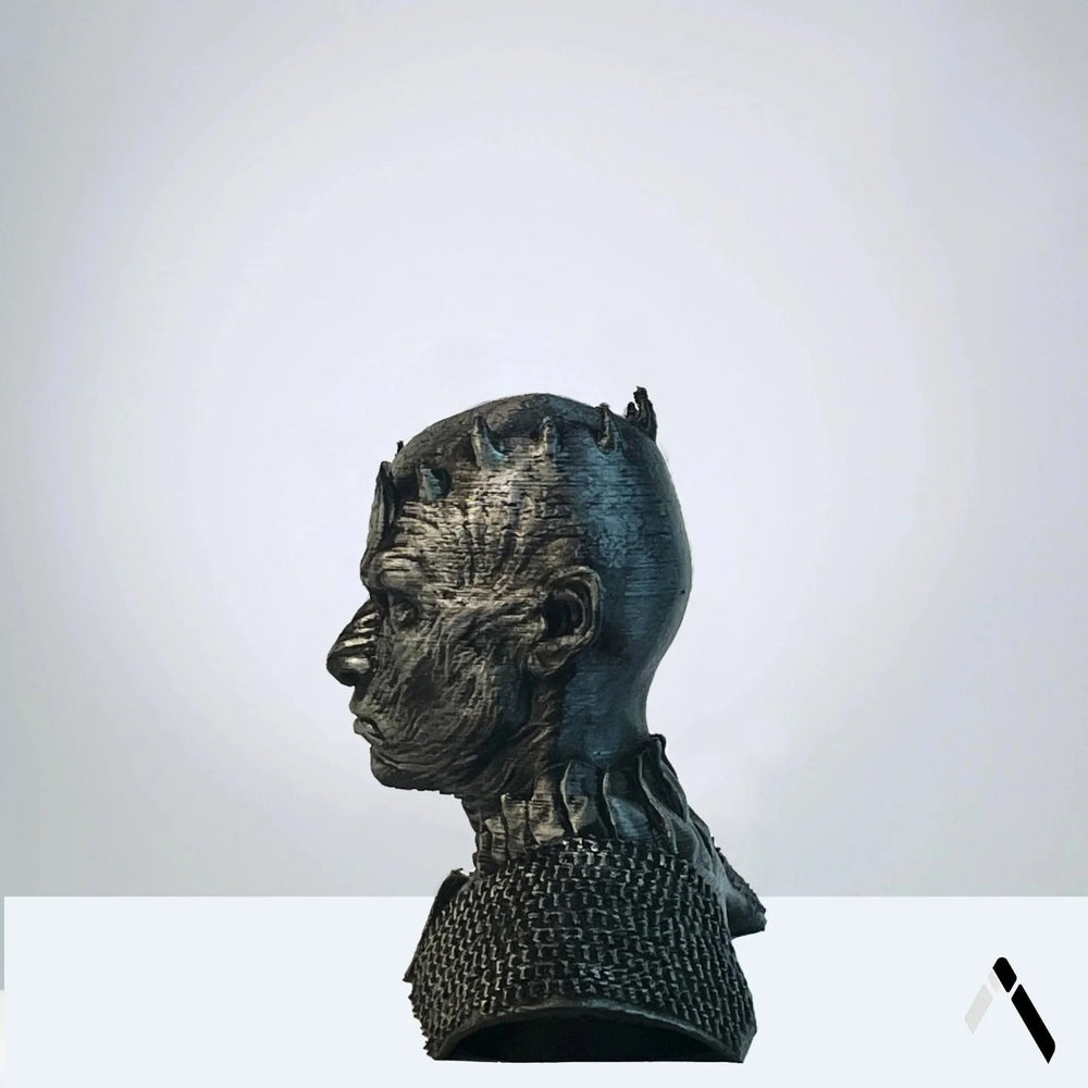 Night King Bust Sculpture | Dark Matte Charcoal | Game of Thrones Collectible