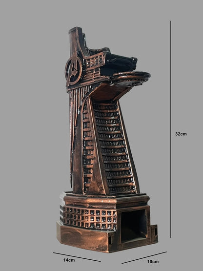 Stark Tower Scale Model Bronze Avengers Architecture Sculpture | Archadia