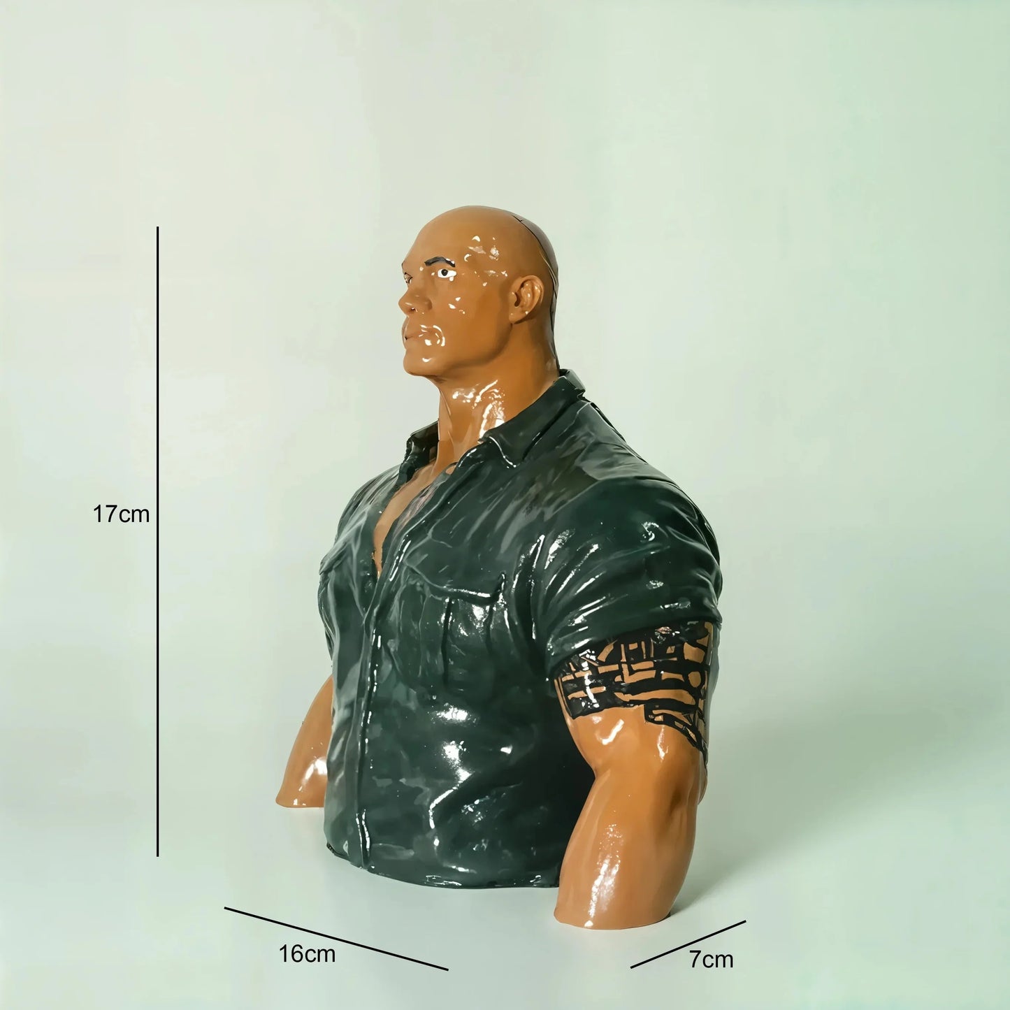 Dwayne The Rock Jumanji Bust Sculpture Muscular Bravestone | Archadia