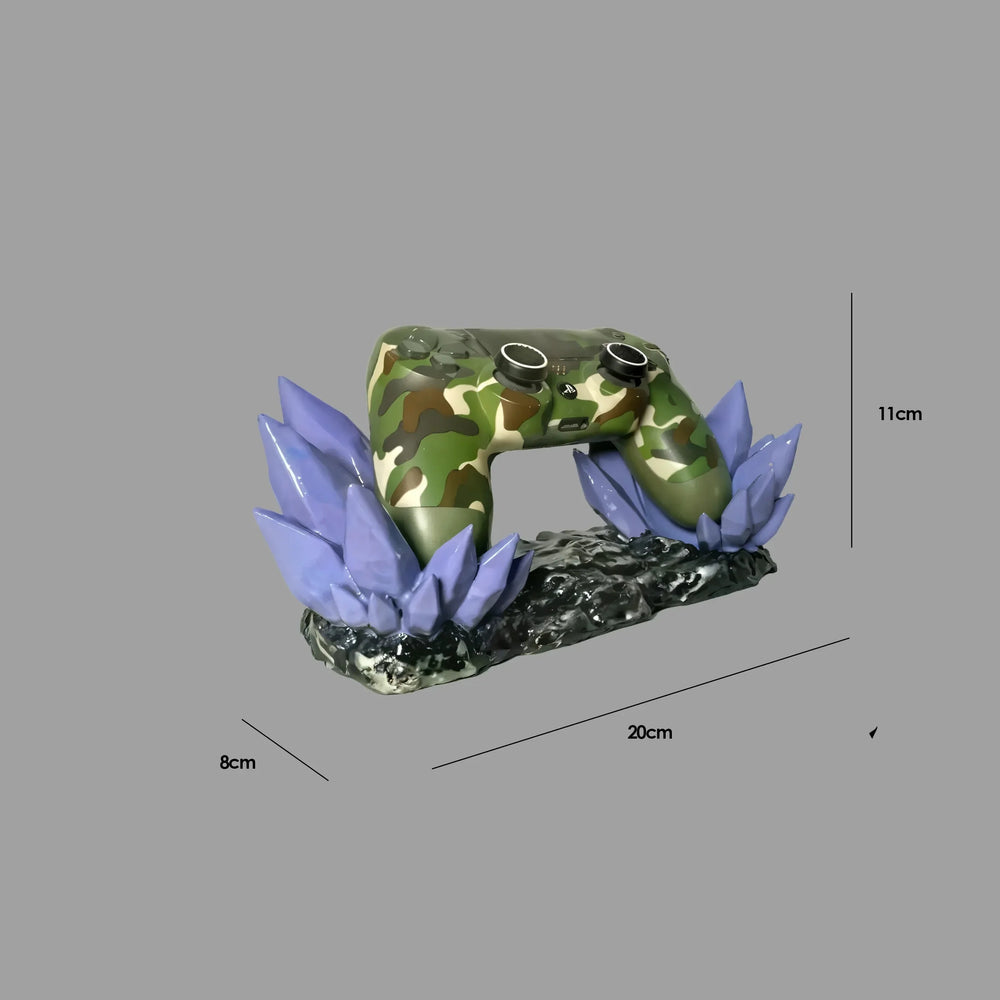 Crystal Controller Stand | Blue Gemstone Finish | Gaming Desk Collectible India