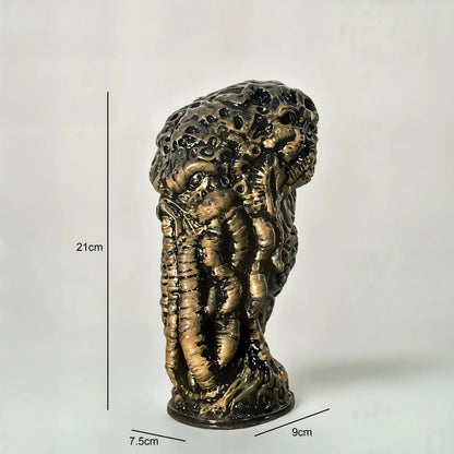 Cthulhu Head Sculpture | Antique Bronze Finish | Dark Horror Collectible India