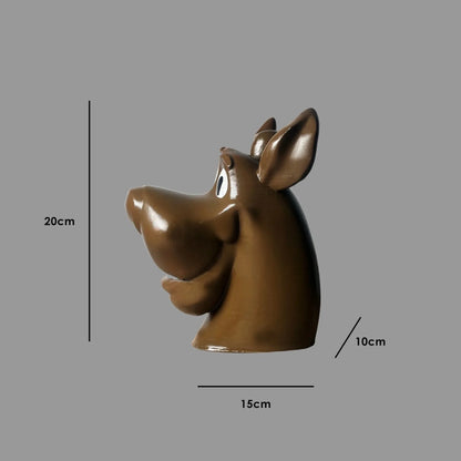 Scooby-Doo Head Sculpture Brown Gloss Cartoon Collectible | Archadia