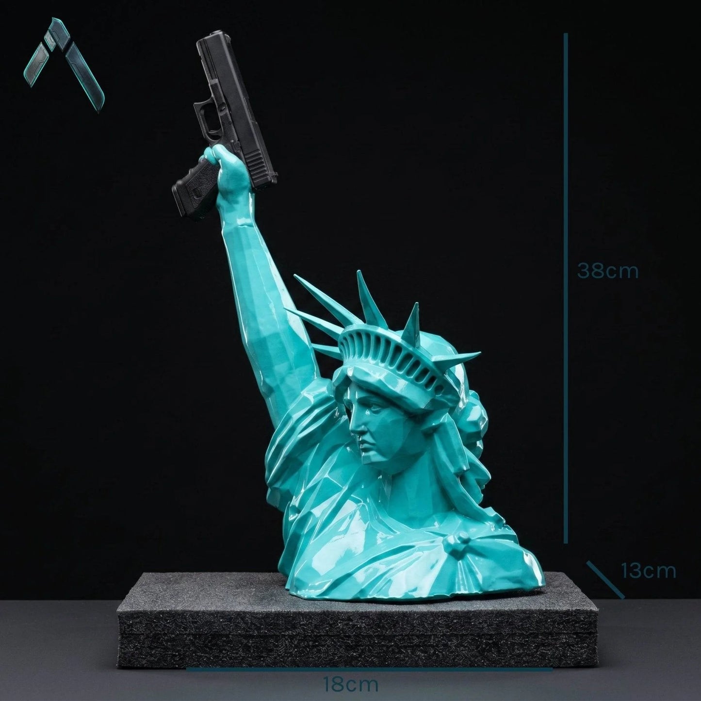 Statue of Liberty Remix Sculpture | Teal Gloss Finish | Pop Culture Collectible India