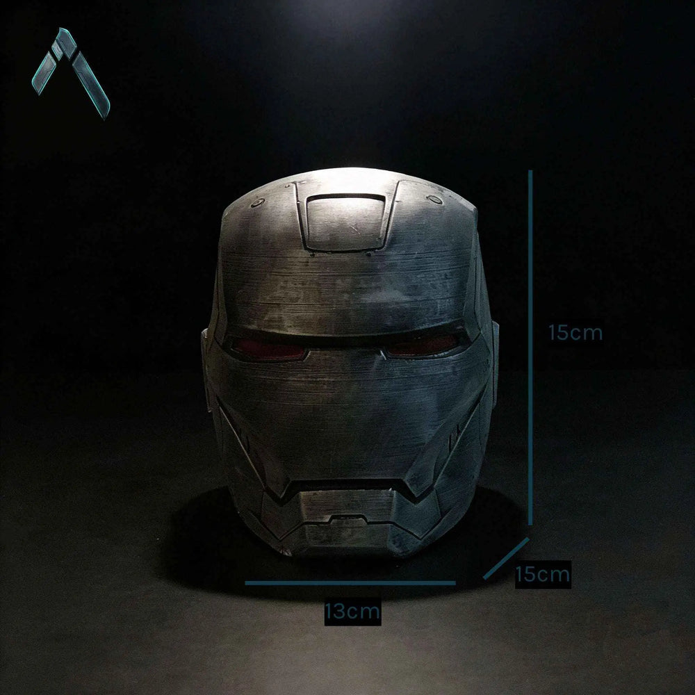 War Machine Helmet Sculpture | Battle-Worn Steel Finish | Marvel Collectible India