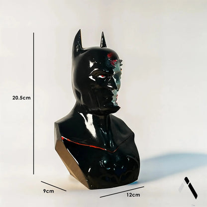 Demon Batman Skull Bust | Gloss Jet Black Finish | DC Dark Horror Collectible