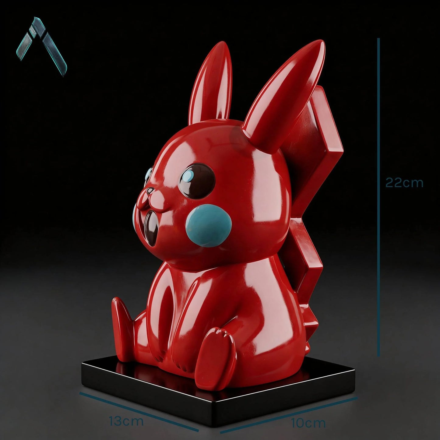 Pikachu Remix Sculpture | Crimson Red Gloss | Limited Edition Pokemon Collectible India