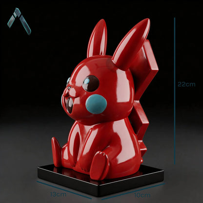 Pikachu Remix Sculpture | Crimson Red Gloss | Limited Edition Pokemon Collectible India