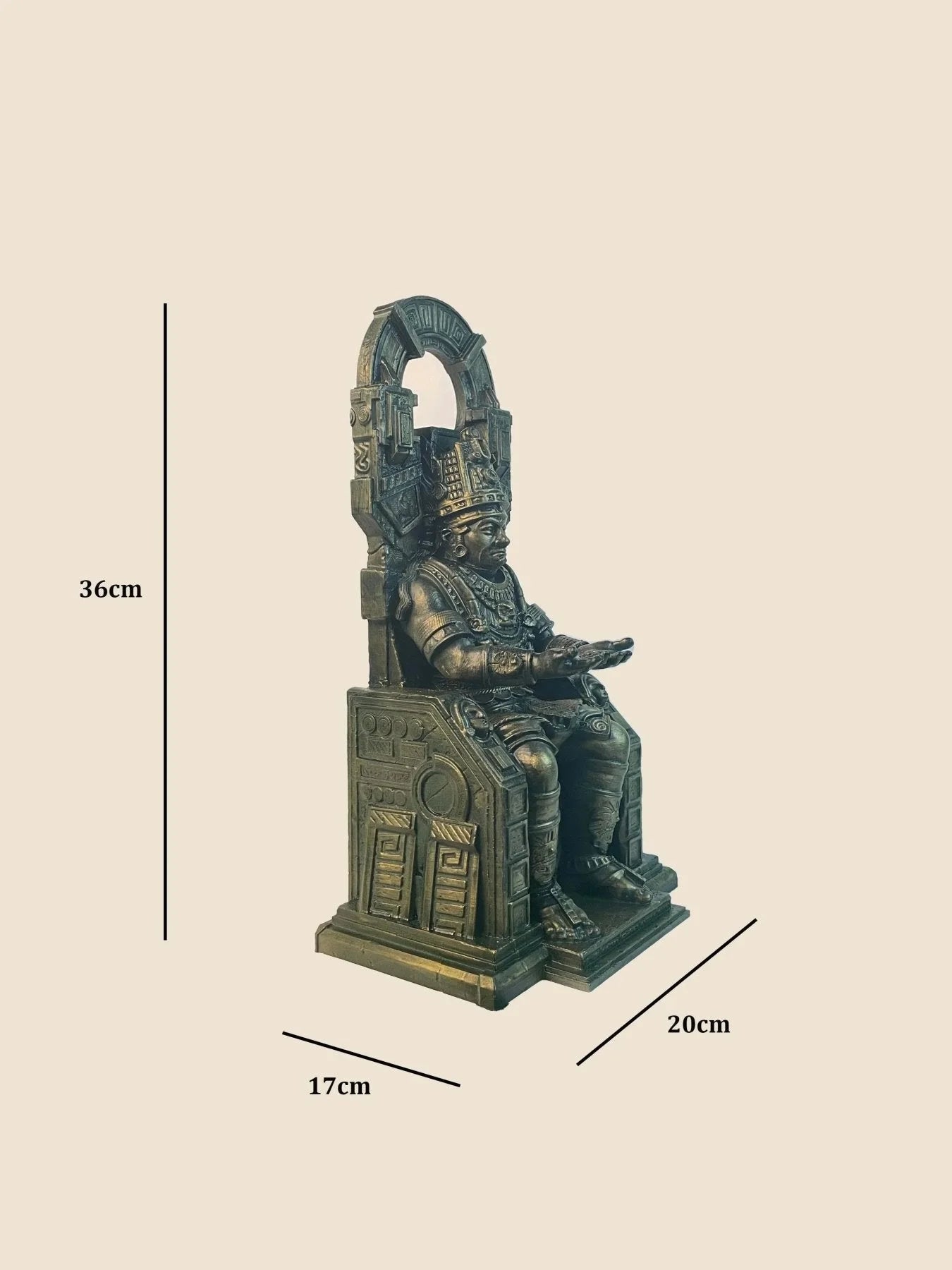 Mayan King Controller Stand | Antique Gold Aztec Throne Gaming | Archadia