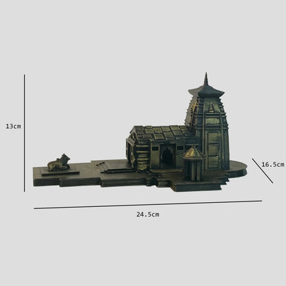 Kedarnath Temple Scale Model | Antique Bronze Architectural | Archadia