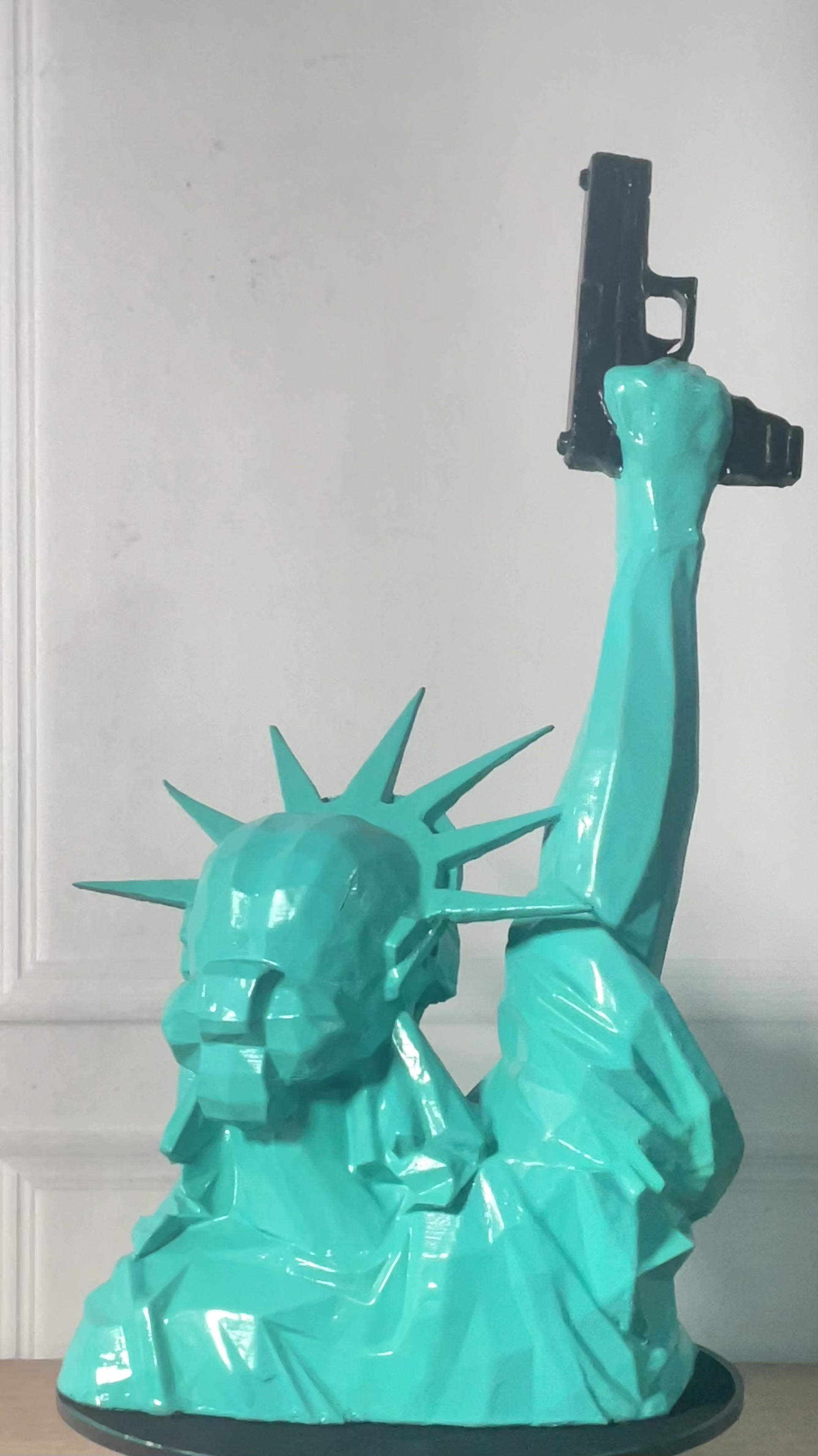 Statue of Liberty Remix Sculpture | Teal Gloss Finish | Pop
